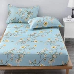 Nanko Fitted Bed Sheet 80X60 Deep Pocket Mattress Queen, White,green. Fixed Price $41.99.