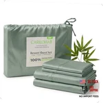 Cariloha Resort 4-PIECE Sateen Sheet Set Viscose Material King Ocean Mist. Fixed Price $440.99.