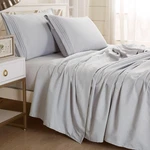 Style Asia Textilia 4 Piece Bed Sheet Set King Size Deep Pockets - Gray. Fixed Price $32.63.