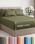 Extra Deep Queen Sheet Set - 6 Piece Cooling Bedding Sage Green. Fixed Price $53.55.