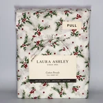 Laura Ashley Full Size Cotton Percale Sheet Set, Berry Bright Holiday Pattern. Fixed Price $63.99.