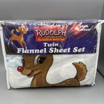 Vtg New Twin Sheet Rudolph The Red Nose Reindeer Island Of Misfit Toys Flannel. Fixed Price $60.00.