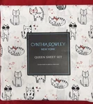 Cat Sheets- Nwt Cynthia Rowley Queen Size Valentines Day Set. Fixed Price $40.99.