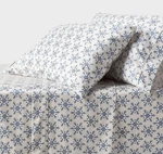 Threshold King 400 Thread Count Performance Sheet Set Ivory/blue Snowflake New. Fixed Price $50.00.