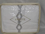 Frette White Grey Gray Queen Sheet Set Twist Zen Ricamo Flat Fitted New $1100. Fixed Price $699.99.