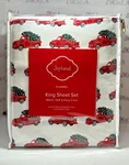 Joyland Flannel King Sheet Set "red Truck With Christmas Tree" Brand New. Fixed Price $110.00.