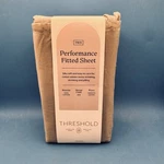 Threshold Performance Fitted Sheet 400 Thread Count Twin 100% Cotton Gray. Fixed Price $13.00.