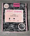 Betsey Johnson Queen White Black Lovely Lace Sheet Set 6PC New Nwt. Fixed Price $39.95.