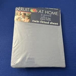 Vintage Fruit At Home Twin Fitted Sheet 1999 Nip Light Blue. Fixed Price $19.99.