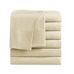 Freshculture Queen Flat Sheets Only, Pack 6, Soft Microfiber Bedding Sheet.... Fixed Price $90.59.