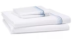 Frette Hotel H.c. Cruise King Sheet Set White/blue Preowned W/defects. Fixed Price $425.99.