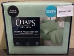 Chaps By Ralph Lauren 6PC Queen Set (sheets & 4 Pillowcases) Pale Green. Fixed Price $42.99.