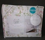Nip Rachel Ashwell Farmhouse Queen Floral Sheet Set Cream Pink Green Blue Purple. Fixed Price $89.99.