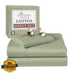Pizuna Cotton Sheets Twin Xl Light Sage 400 Thread Count 15" Deep Pocket. Fixed Price $129.99.