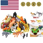 Animals FIGURE,54 Piece Mini Jungle Toys Set, Realistic Wild Vinyl Plastic An.... Fixed Price $27.44.