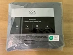 Cgk Linens Full Bed Sheet Set 4 Piece Dark Gray Microfiber Deep Pocket New. Fixed Price $34.99.