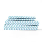 Cheveron Patterned 4-PIECE Sheet Set Light Blue Cal King. Fixed Price $27.99.