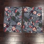 Ikea Filodendron Pillow Sham Standard 33X23 Birds Butterfly Floral Cotton Set. Fixed Price $28.00.