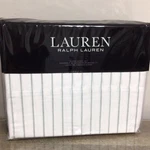 Ralph Lauren Spencer Stripe Green Cotton Sateen 4PC Queen Sheet Set. Fixed Price $99.95.