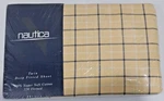 Vintage Nautica Twin Deep Fitted Bed Sheet Sagamore Yellow Blue Plaid Cotton New. Fixed Price $35.00.