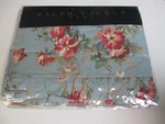 Ralph Lauren Vintage Cottage Shabby Yvette Blue Floral Ruffled Flat Sheet - Twin. Fixed Price $149.99.