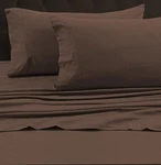 Tribeca Living Queen Luxury Solid Flannel Generous Size Flat Sheet, Chocolate. Fixed Price $46.81.