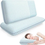 Cushyoasis Memory Foam Pillows For Side, Back And Stomach King, Blue. Fixed Price $96.64.