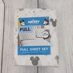 Mickey Minnie Mouse Sheet Set Full White Gray Silhouette 100% Cotton Disney. Fixed Price $29.99.