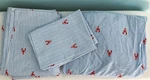 Tommy Hilfiger Red Lobsters Blue Stripes Full Sheet 4 Pc Set Excellent. Fixed Price $55.00.