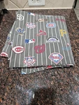Pottery Barn Teen National League Baseball Queen Flat Sheet Mlb Logo Gray. Fixed Price $24.00.