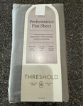 Threshold 400 Tc Cotton Sateen Performance Full Flat Sheet Only Gray. Fixed Price $12.00.