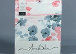 Anne De Solene Poesie Blue/rose 100% Combed Satin 300TC Cotton King Flat Sheet. Fixed Price $90.00.