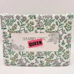 Shabby Chic Queen Sheet Set 4PC Floral Botanical Microfiber Purple Green White. Fixed Price $55.00.