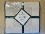 Waterford Linen Queen Flat Sheet 90X106 Trinity White Ivory Cottonsilk 300THREAD. Fixed Price $59.99.