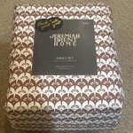 Nwt Jeremiah Brent Home King Cotton Sateen Sheet Set Clay Scallop Geo. Fixed Price $59.50.