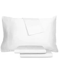 Ultracool White Comfort 300-THREAD Count Sateen 4-PC. Sheet Set, Us Queen. Fixed Price $55.00.