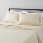 Amazon Basics Microfiber Bed Sheet Set, Lightweight, Super Soft, Easy Care, 14". Fixed Price $28.89.