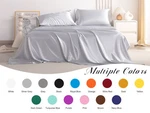 4 Pcs Lustrous Satin Silk Sheet Set Deep Pocket Bed Wrinkle Fade Resistant. Fixed Price $39.99.