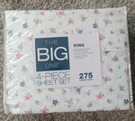 Kohl's The Big One King 4-PIECE Sheet Set Floral Size. Fixed Price $39.99.