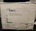 Home King Size Flannel Sheet Set Ivory/creme Penney 100% Cotton Nip. Fixed Price $39.00.