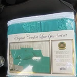 Elegant Comfort Cal King Sheet Set 6PCS Lace Turquoise Machine Washable. Fixed Price $36.00.