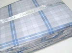 Torrey Lane 200 Tc Cotton Rich Blend Percale Pale Blue Gray Plaid King Sheet Set. Fixed Price $17.10.