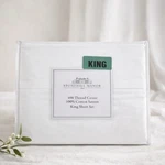 Stonehill Manor White Sateen Sheet Set King 400 Thread Count Cotton Luxury. Fixed Price $87.40.