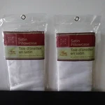 Lot Of 2: Home Collection Satin Pillowcases 20" X 30" White **new**. Fixed Price $10.99.