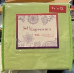 Self Expressions Twin Xl Sheet Set / New 270 Thread Count Kiwi Green. Fixed Price $19.00.