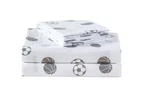 Chezmoi Collection 4-PIECE Kids/teens Sports Sheet Set Soft Microfiber White G. Fixed Price $42.74.