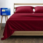 Thread Spread Pure Egyptian King Size Cotton Bed Sheets Set - Burgundy. Fixed Price $69.99.