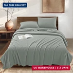 Vonty Queen Size Bed Grey Set - 1800 Thread Count Sheets, 4 Piece M. Fixed Price $44.71.