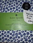 Nwt Kate Spade 4 Piece Full Sheet Set 100% Cotton Blue Leopard Animal Print New. Fixed Price $82.00.