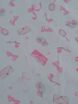 Pottery Barn Kids Barbie Twin Flat Sheet & Pillowcase Pink White Gray Cotton. Fixed Price $42.99.